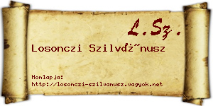 Losonczi Szilvánusz névjegykártya